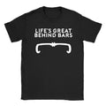 Behind Bars Mens T-Shirt Funny Joke Cycling Riding Dad Gift Present