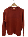 Dress hippy knit sweater (thick) M size, acrylic, red, solid color