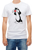 The Sylvester cat cartoon character funny Short sleeve Men T Shirt K432