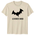 Leather Bird Bat Silhouette Animals Graphic Mens Womens Unisex T-Shirt