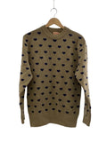 Dress hippy HEART CREW KNIT Knit Sweater (Thick) M Acrylic KHK All-Over Print