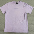 Overtime Mens T-Shirt Medium Lavender Purple Embroidered Logo Short Sleeve Tee