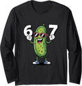 Design Funny Pickle Meme Seven Design Six Seven Long Sleeve T-Shirt