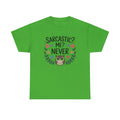 Sarcastic? Me? Never Owl T-Shirt | Funny Floral Owl Tee