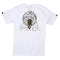 "Crooks & Castles Illuminati White T-Shirt: Cutting Edge Streetwear for Men"
