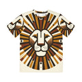 All Over Print T Shirt Retro Minimalist Lion Face Design