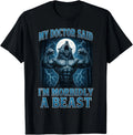 Funny Graphic Tee for Men Women Teens Alpha Wolf Beast Meme T-Shirt