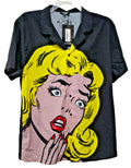 BooHooMAN Pop Art Comic Shirt Men’s XL Short‑Sleeve Button‑Up Lightweight NWT