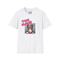 Cheeky Political Bubblegum Tee, Uni Softstyle Sarcastic Trump Shirt, Pink, Black