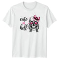 Cute As Hell Womens T-Shirt Cute Skeleton Skeletons Birthday Gift For Her