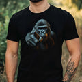 Mens Funny Gorilla Print Cotton T-Shirt Size XS to 5XL