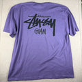 Stussy Guam Shirt Mens 2XL Lavender Purple Streetwear Skate Surf Graphic Tee