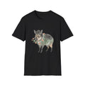Javelina Cactus Floral Watercolor Boho Black Tee Nature Graphic T-Shirt