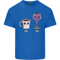 Coffee am Wine pm Funny Alcohol Prosecco Mens Cotton T-Shirt Tee Top