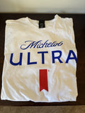 Michelob Ultra White Short Sleeve T-Shirt-Adult X-Large-New