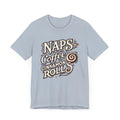 Naps, Coffee and Cinnamon Rolls T-shirt Gift Funny Coffee Food Lover
