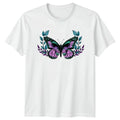 Vintage Butterfly Skull Botanical Aesthetic T-Shirt Gothic Nature Fashion