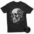 Mechanical Skull Robot Cyberpunk Gothic Emo Aesthetic T-Shirt