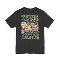 Boho Blumen T-Shirt – Suche das Abenteuer – Naturinspiriertes Wanderlust Design