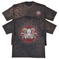 Ram Skull Occult Unisex Mens Rust 240gsm French Terry Acid Wash T-Shirt Gothic