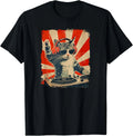 Funny DJ Cat Disco Sound Tech Headphone Music Fun Unisex T-Shirt