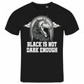 Men's T-Shirt Black is not dark enough S to XXL unicorn gothic dark wave metal