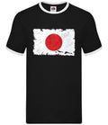 Men's Japanese Grunge Country Travel Flag Ringer Dressdown Jersey T-Shirt