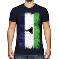 LESOTHO GRUNGE FLAG MENS T-SHIRT TEE TOP BASOTHO SHIRT FOOTBALL JERSEY GIFT