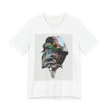 Abstract Collage Face Tee | Surreal Portrait Art, Mixed Media T-Shirt