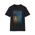 Greek Windmill Van Gogh Style Retro Novelty Tee,  Unique Boho Gift