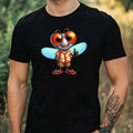 Mens T-Shirt Funny Summer Bow Tie Motif Cotton Size XS to 5XL