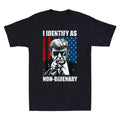 I Identify As Non Bidenary American Flag Patriots Funny Joke Meme Men's T-Shirt