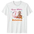 Peace Hippie Halloween Womens T-Shirt Boho Retro Halloween Gift For Her
