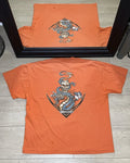 Y2K 2000s Side Out Skull & Dragon Logo Spellout Shirt