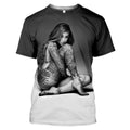 Artistic Beauty: Tattoos on a Stunning Woman T-Shirt Tee REGULAR USA SIZING