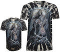 Grim Reaper with Hourglass Scythe Glow in the Dark Tie Dye T-Shirt M-4XL by Wild