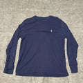 Polo Ralph Lauren Mens Thermal T-Shirt Size XL Navy Blue Waffle Knit White Pony