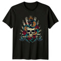Blessed Skull Snake Crown Tattoos Mens Tee Womens T-Shirt Graphic Unisex Top