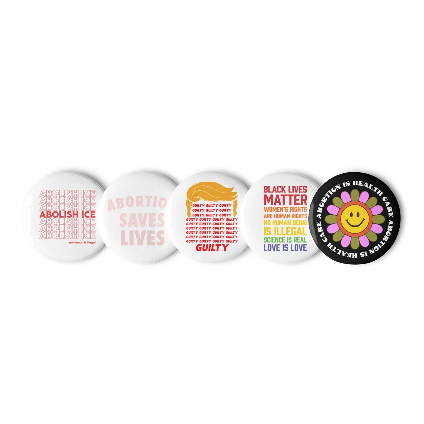Progressive Political Statements Set of Pins
