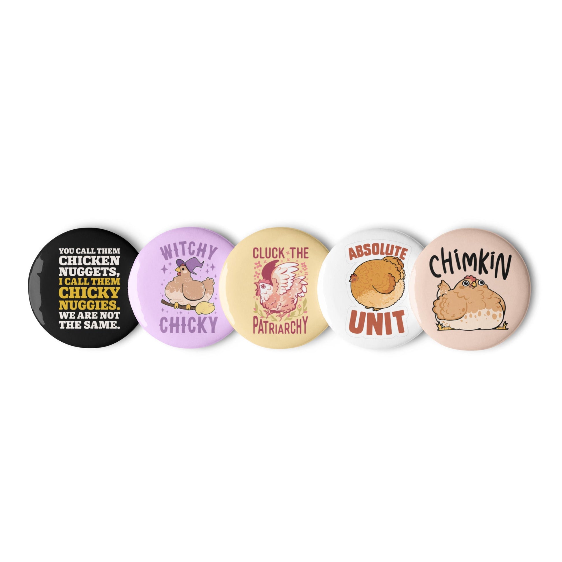 Chicken Puns, Chicken Nuggies Set of Pins