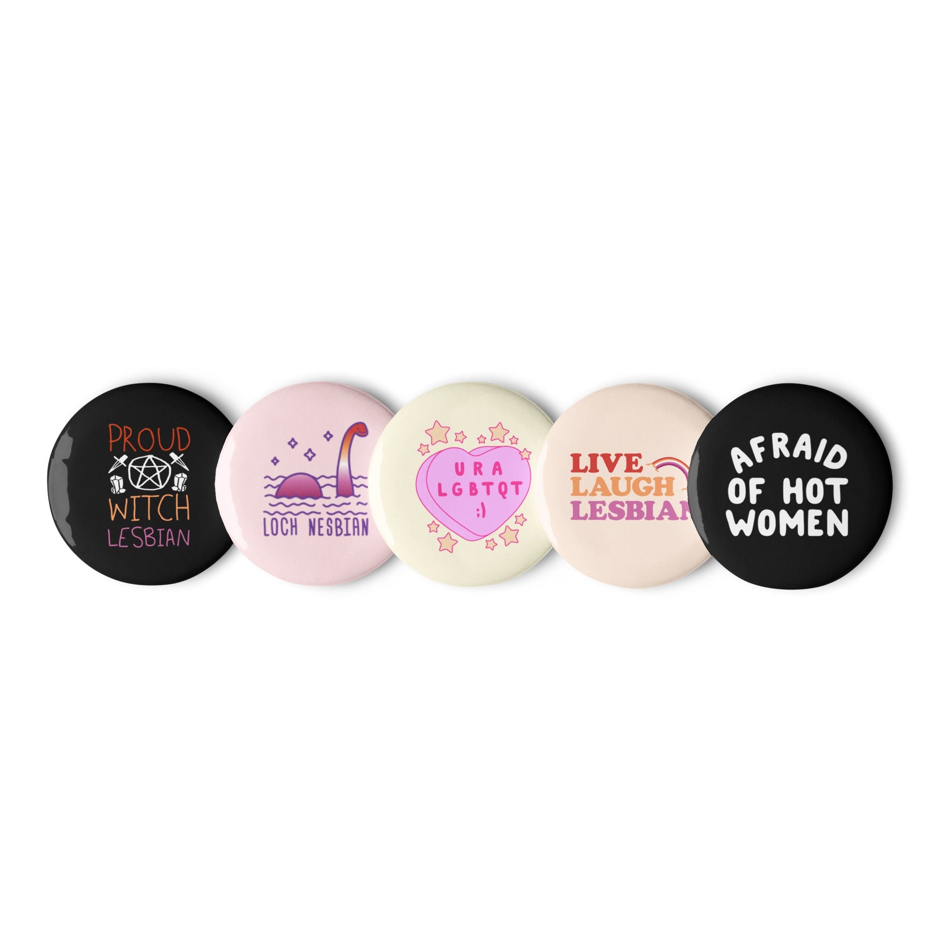 Lesbian LGBTQ+ Pride Set of Pins