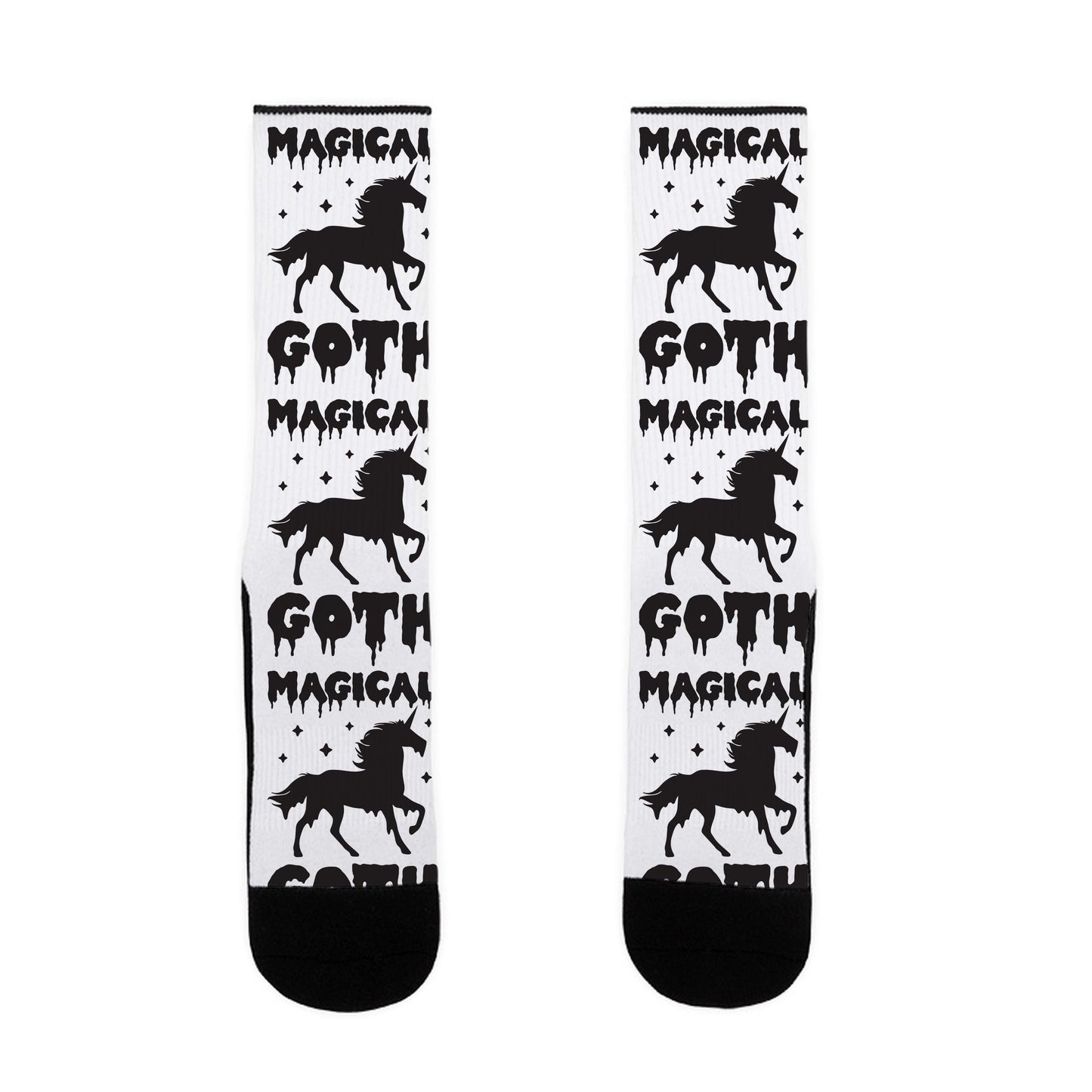 Magical Goth Unicorn Socks