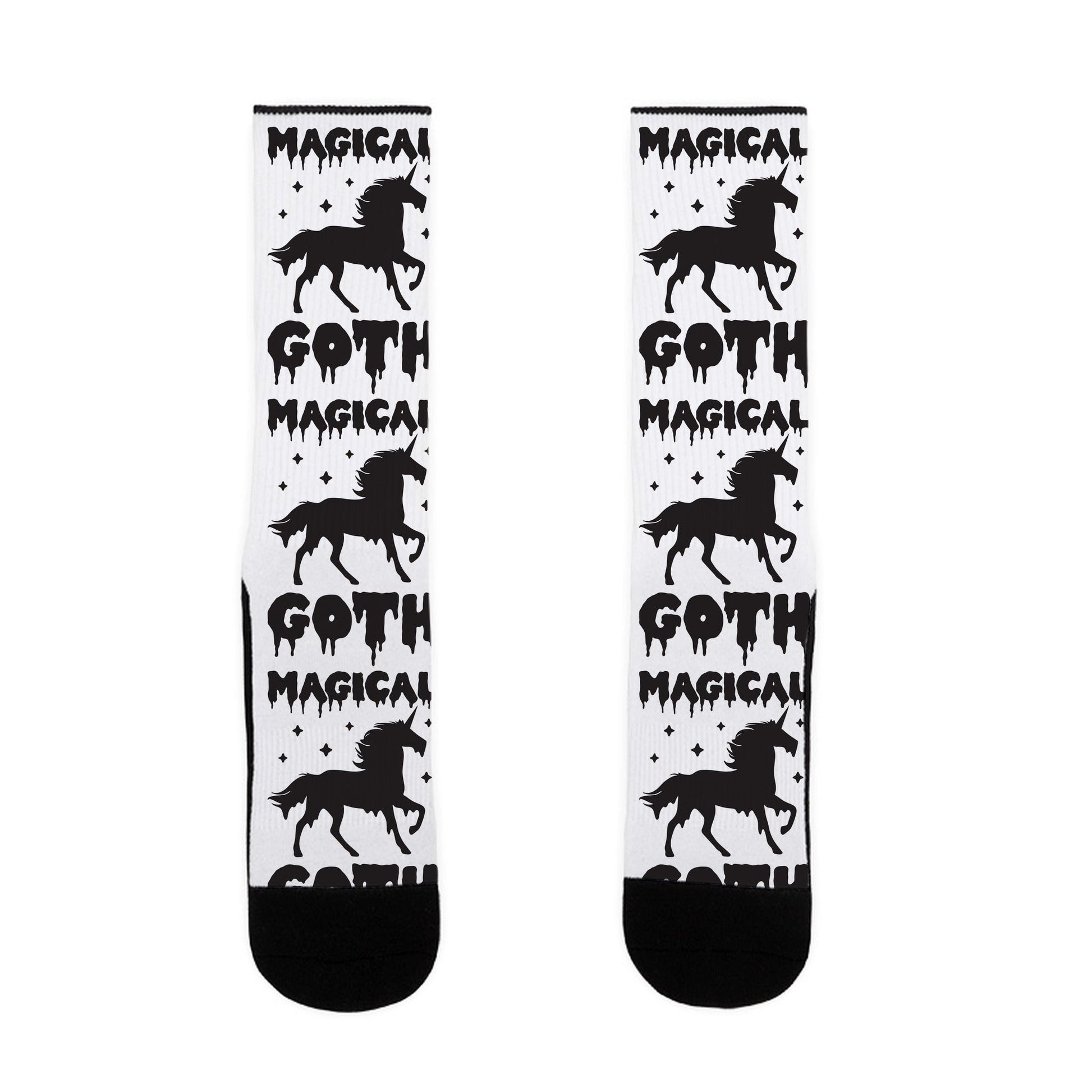 Magical Goth Unicorn Socks