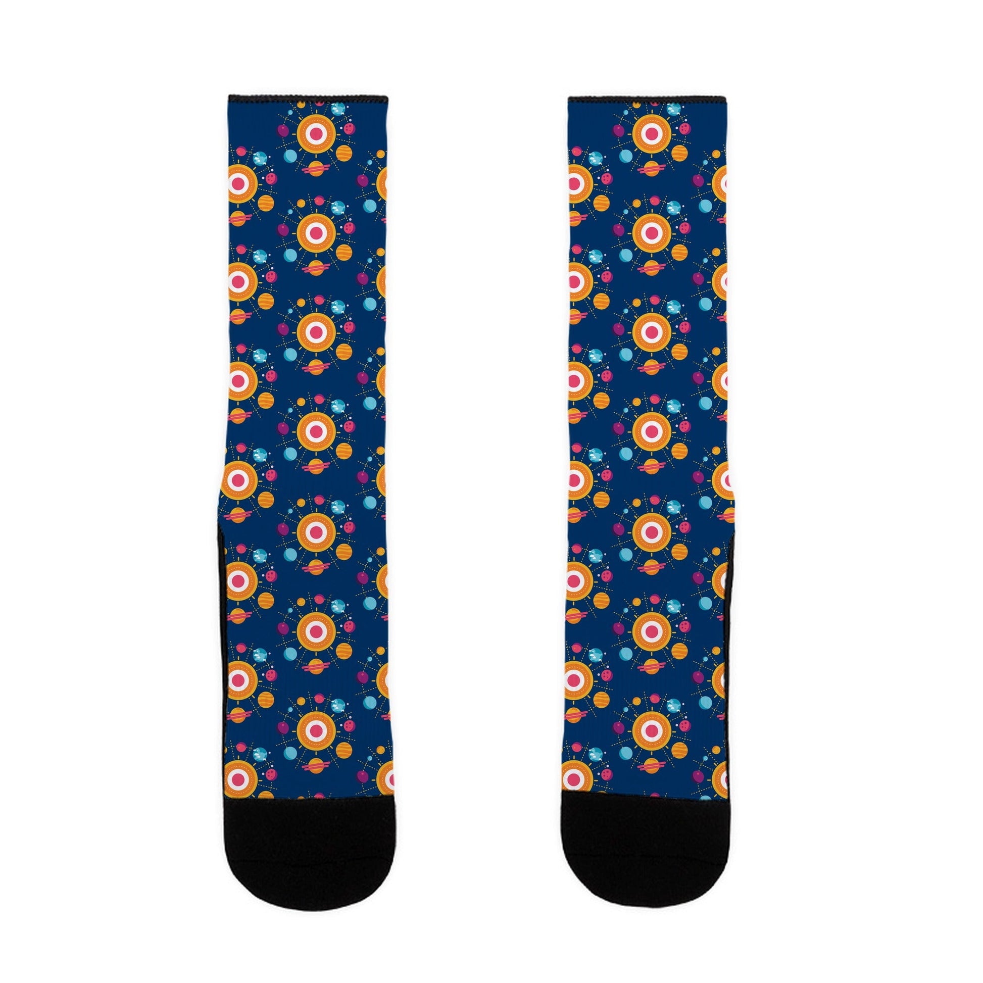 Solar System Pattern Socks
