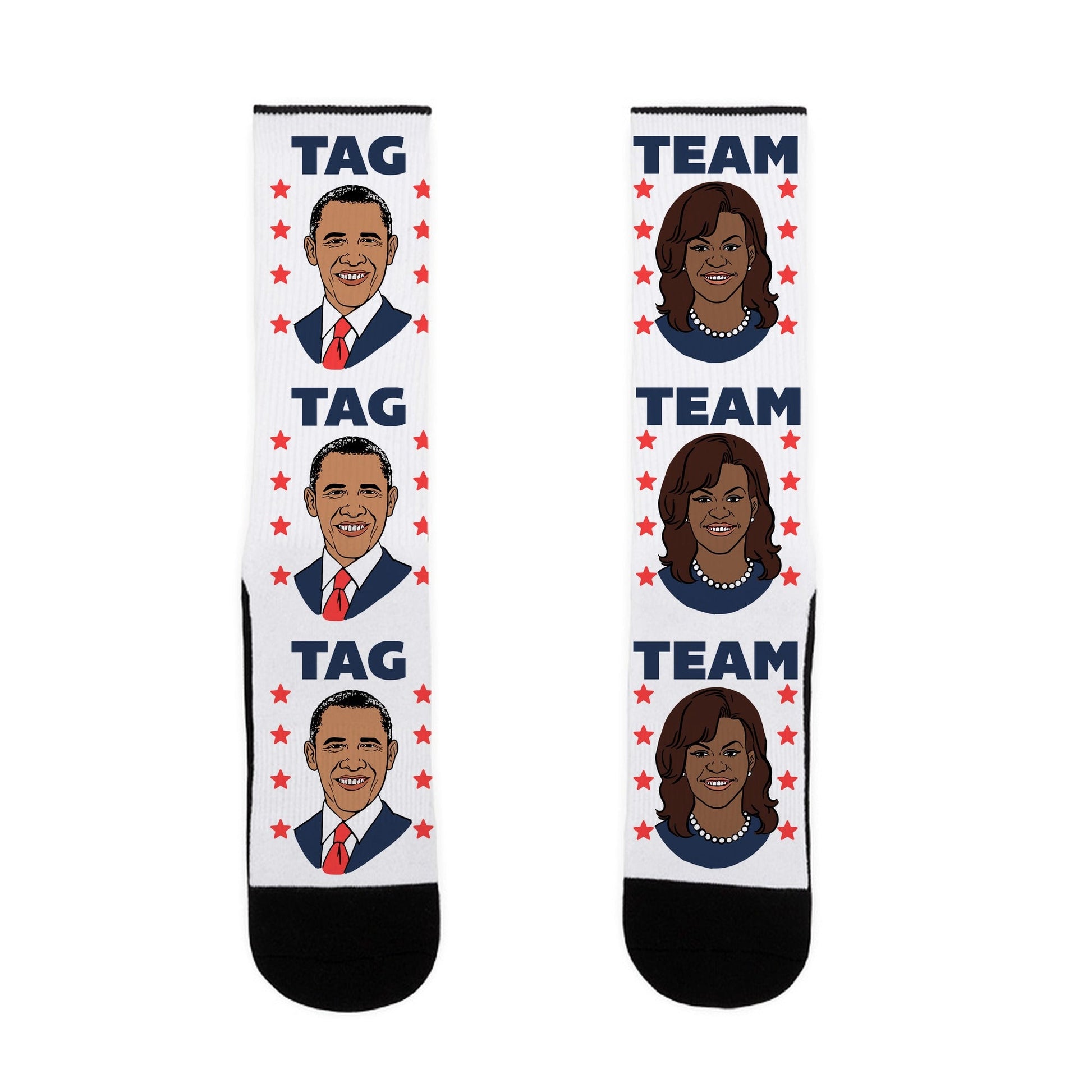 Tag Team Barack & Michelle Obama Socks