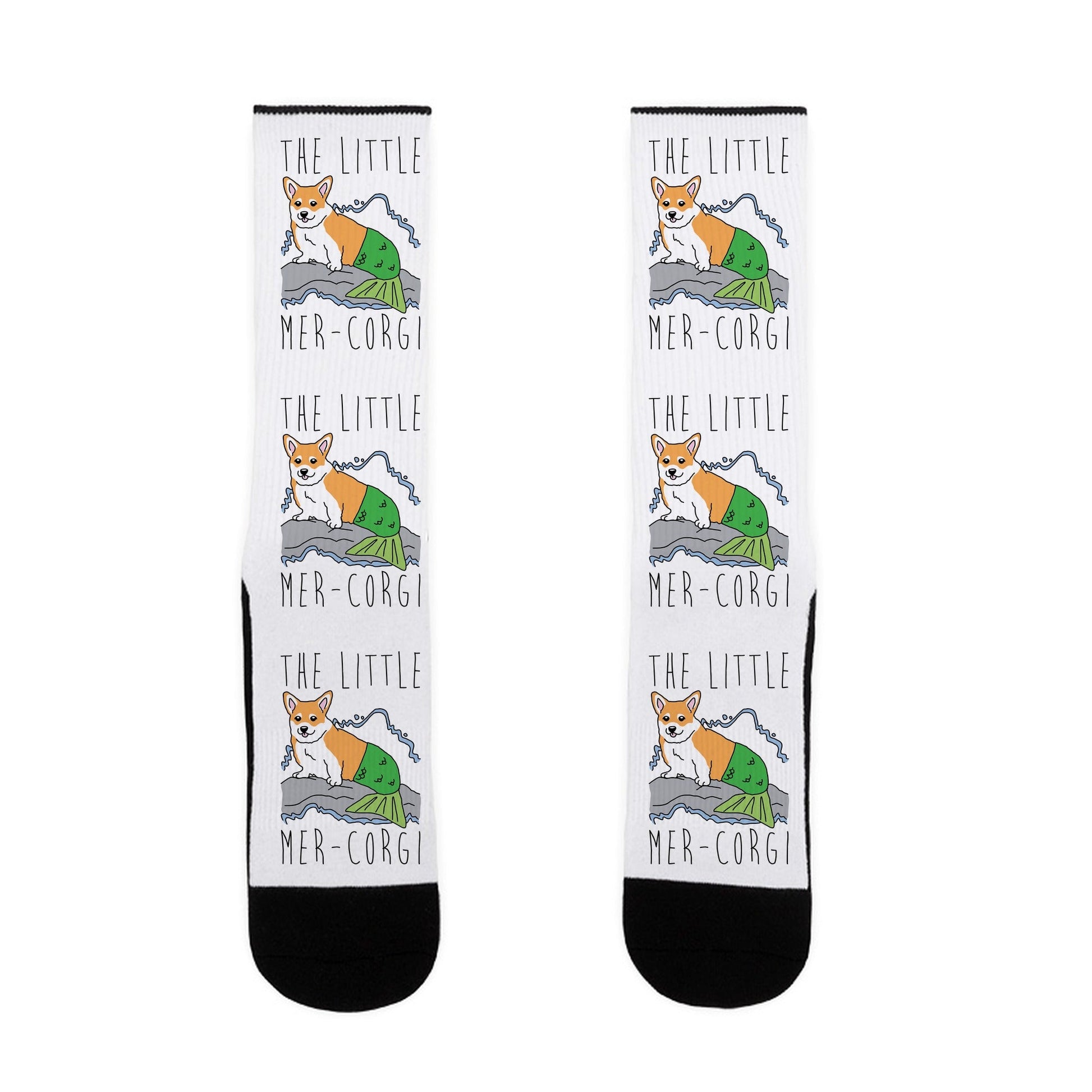 The Little Mer-Corgi Parody Socks