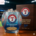 Texas Rangers 65th Anniversary Whiskey Glass