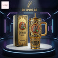 The Alien San Antonio Spurs Gold Ornate Travel Tumbler
