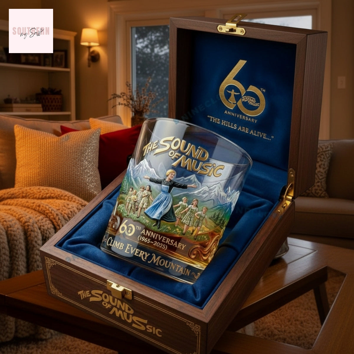 The Sound of Music 60th Anniversary Climb Every Mountain Whiskey Glass