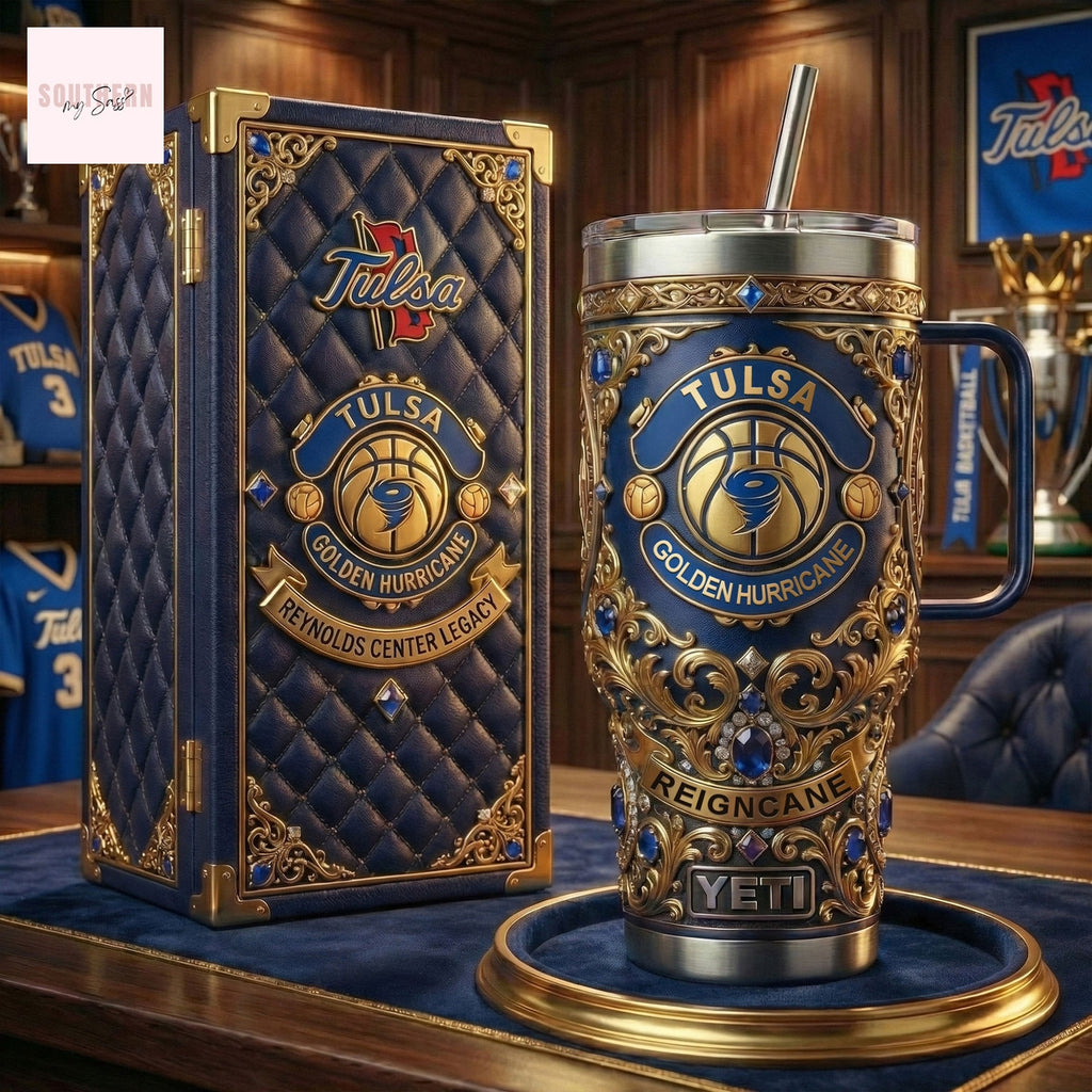Tulsa Golden Hurricane Basketball Reigncane Tumler
